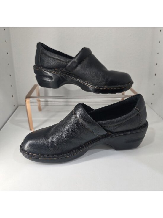 Børn Shoes - Born Concept PEGGY Clogs Comfort Nurse Server Black Leather Shoes 8.5 M